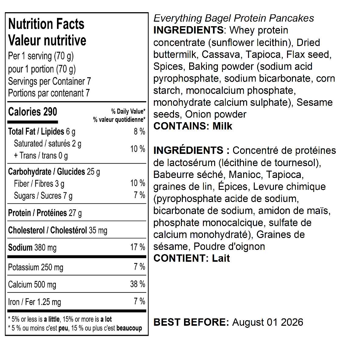Everything Bagel High Protein Pancakes