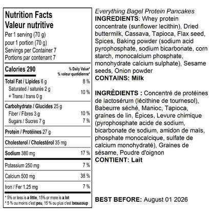 Everything Bagel High Protein Pancakes