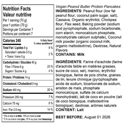 Vegan Peanut Butter Protein Pancake Mix